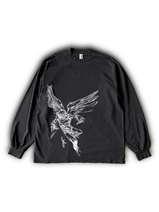 Angel sketch long-sleeved top