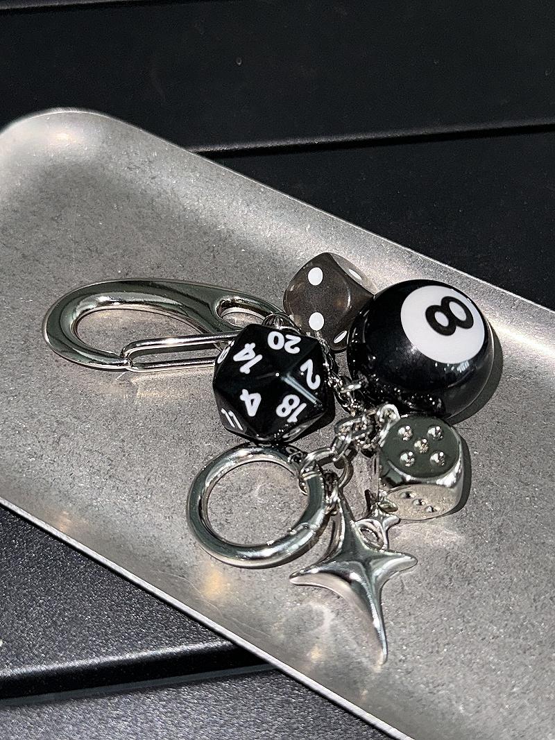 Viral eight ball keychain