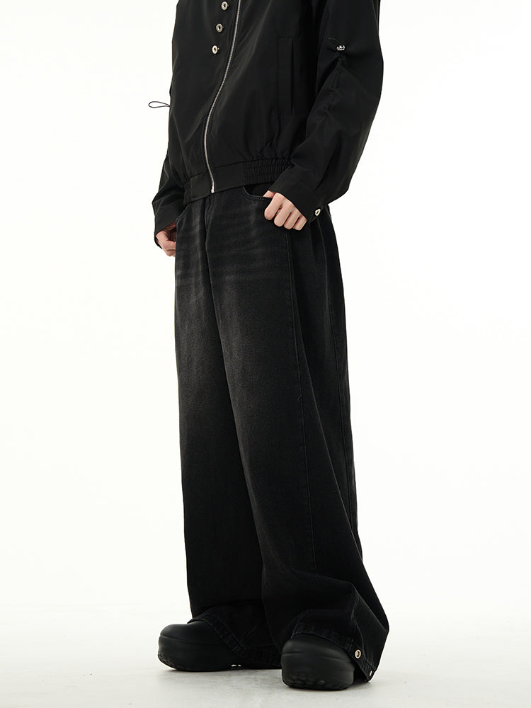 HDB.07: Black straight baggy jeans