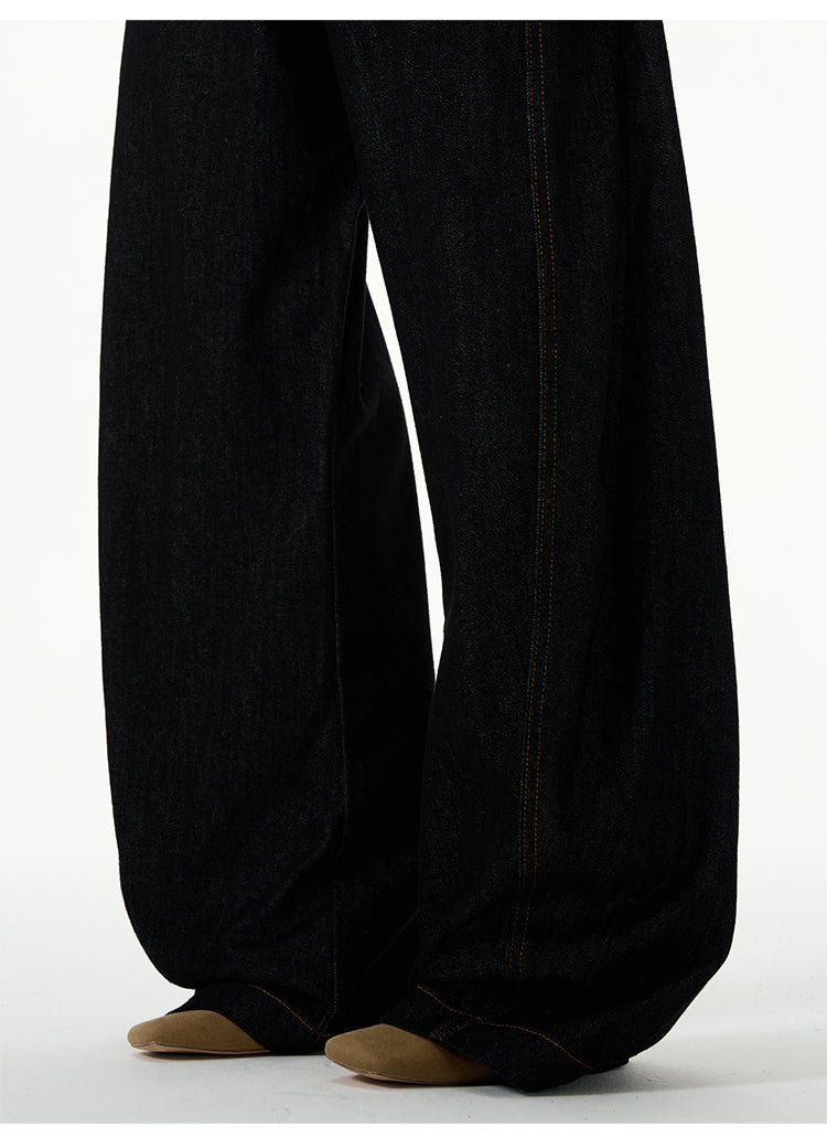 HDB.02: Black baggy denim jeans - unisex