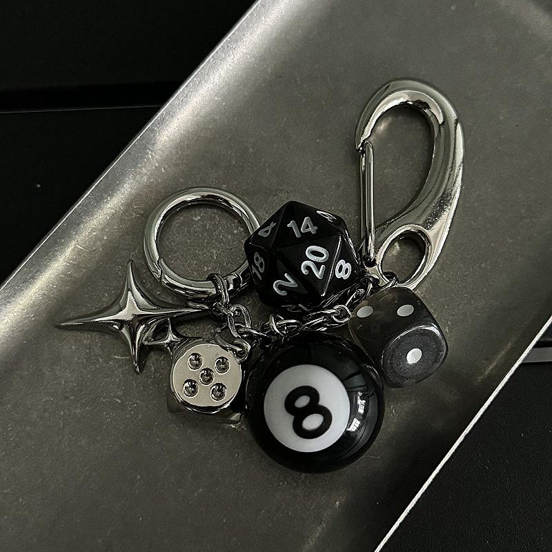Viral eight ball keychain