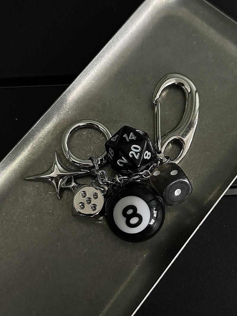 Viral eight ball keychain
