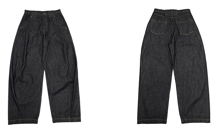 HDB.02: Black baggy denim jeans - unisex