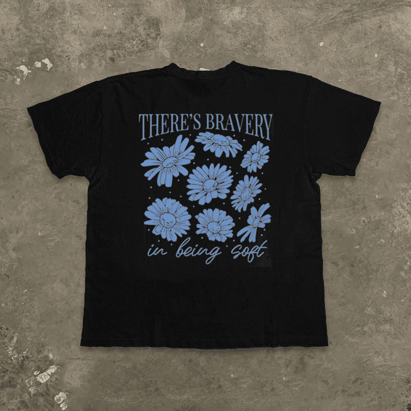 HDT.06: Blue flower graphic T-shirt