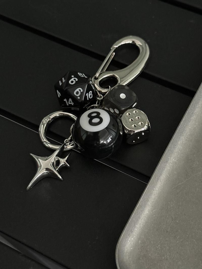 Viral eight ball keychain