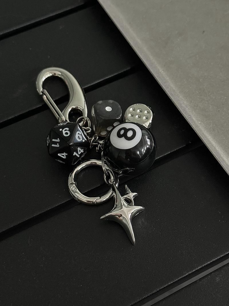 Viral eight ball keychain