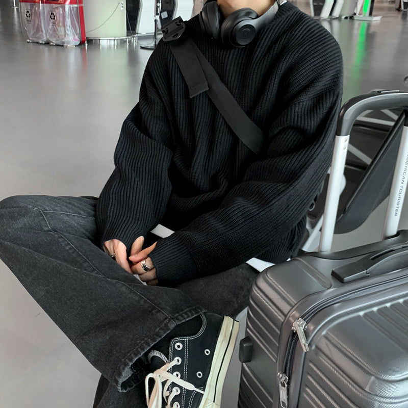 Textured korean style sweater