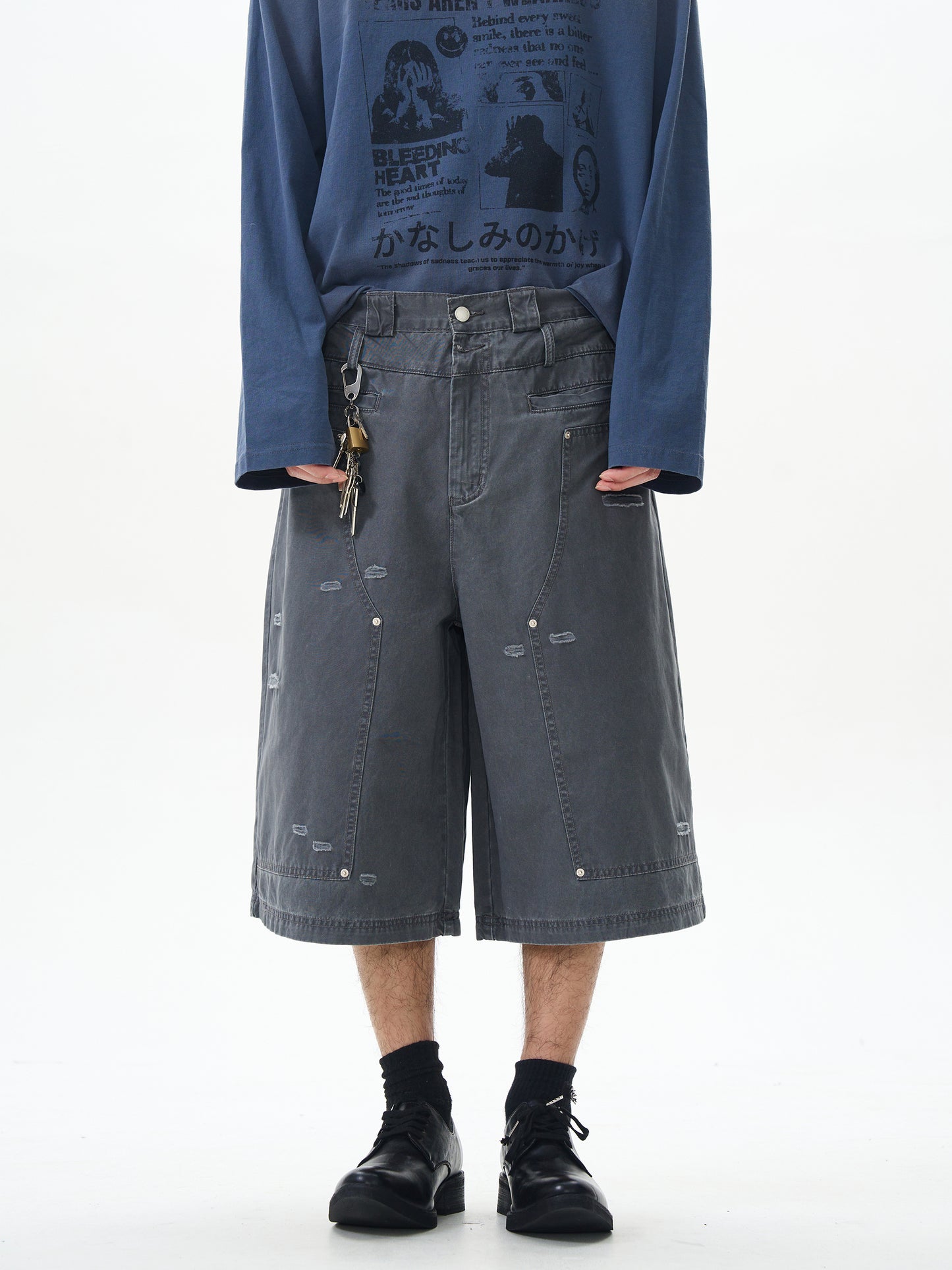 HDB.16: Ink-splashed worker jorts