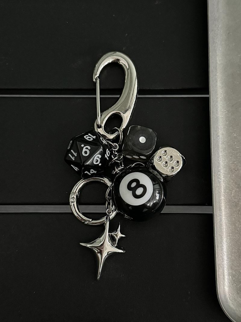 Viral eight ball keychain
